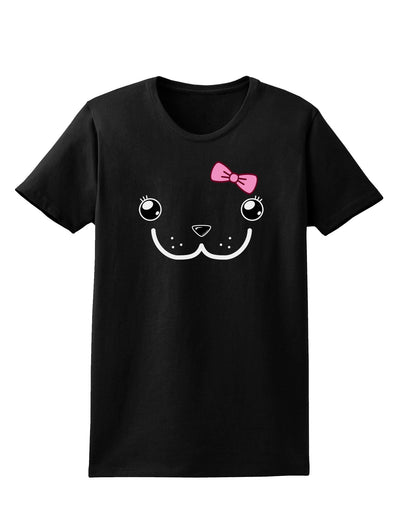 Kyu-T Face - Dewina Cute Girl Dugong Womens Dark T-Shirt-TooLoud-Black-X-Small-Davson Sales