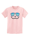 Kyu-T Face - Dewy Cool Sunglasses Childrens T-Shirt-Childrens T-Shirt-TooLoud-PalePink-X-Small-Davson Sales