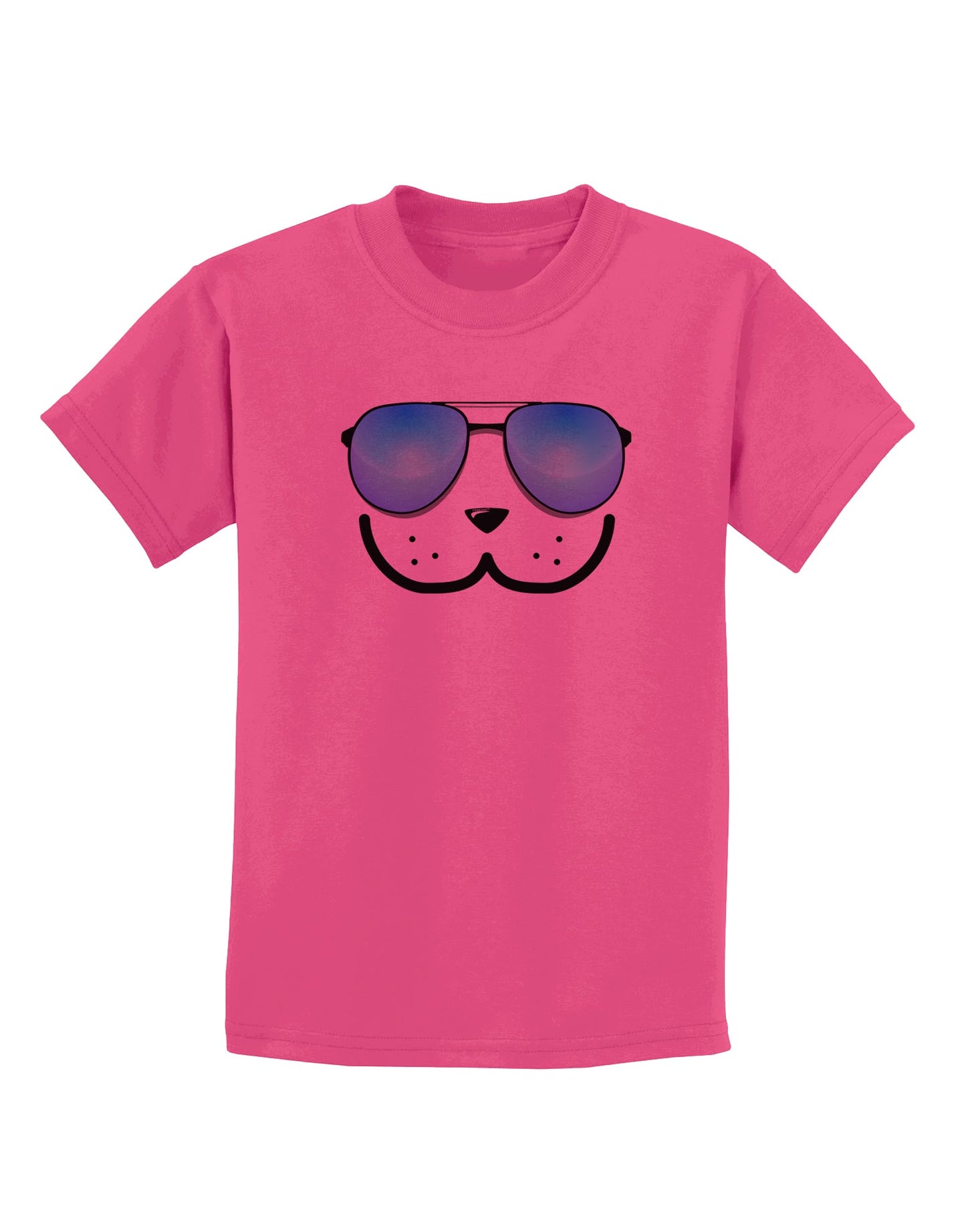 Kyu-T Face - Dewy Cool Sunglasses Childrens T-Shirt-Childrens T-Shirt-TooLoud-Sangria-X-Small-Davson Sales