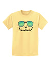 Kyu-T Face - Dewy Cool Sunglasses Childrens T-Shirt-Childrens T-Shirt-TooLoud-Daffodil-Yellow-X-Small-Davson Sales