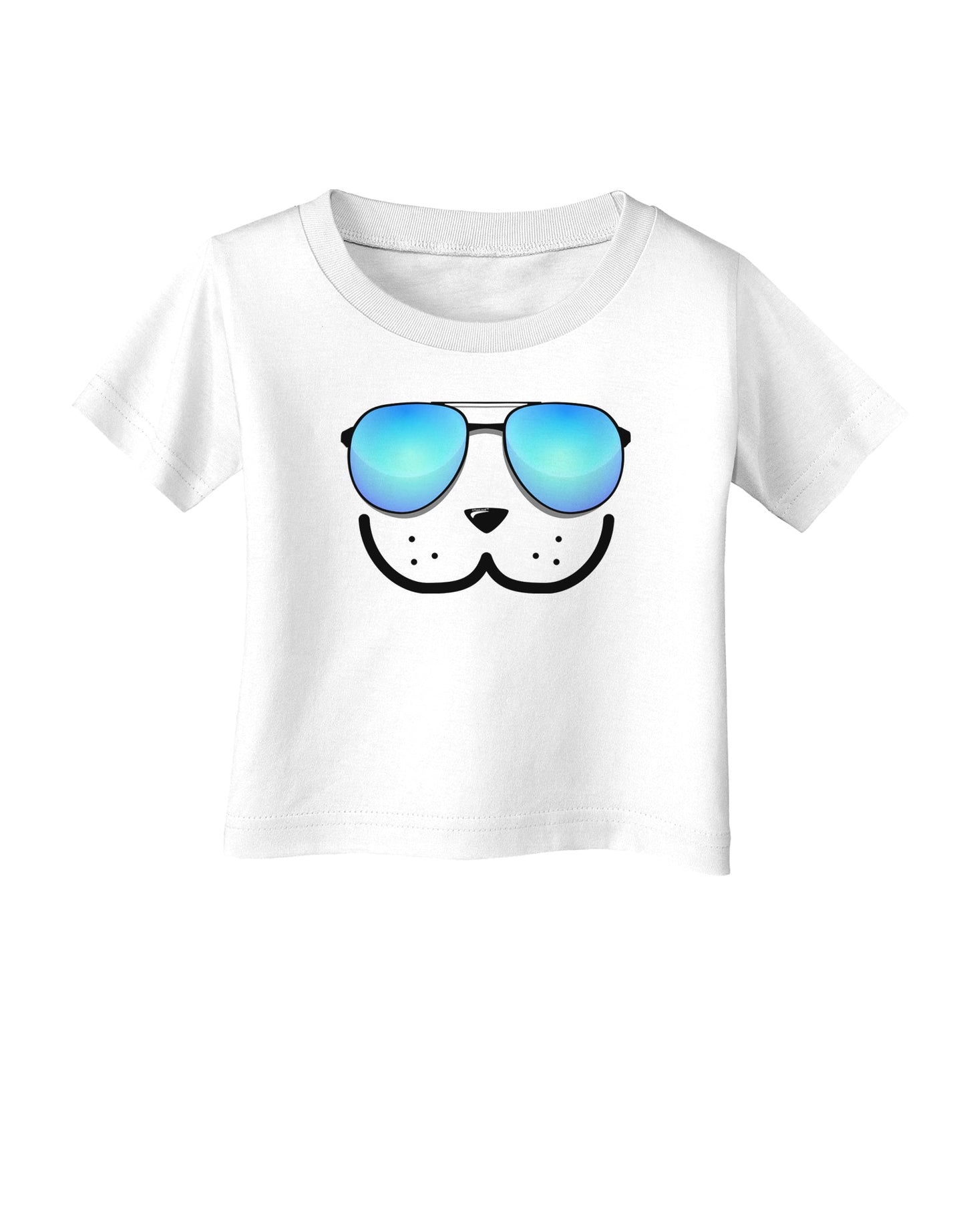 Kyu-T Face - Dewy Cool Sunglasses Infant T-Shirt-Infant T-Shirt-TooLoud-White-06-Months-Davson Sales