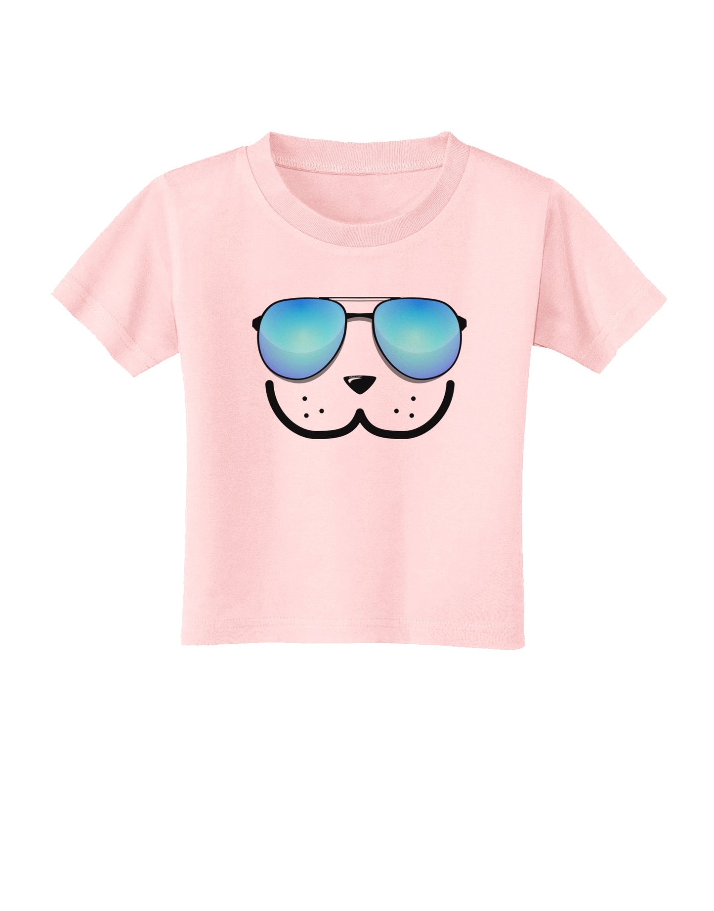 Kyu-T Face - Dewy Cool Sunglasses Toddler T-Shirt-Toddler T-Shirt-TooLoud-Light-Pink-2T-Davson Sales
