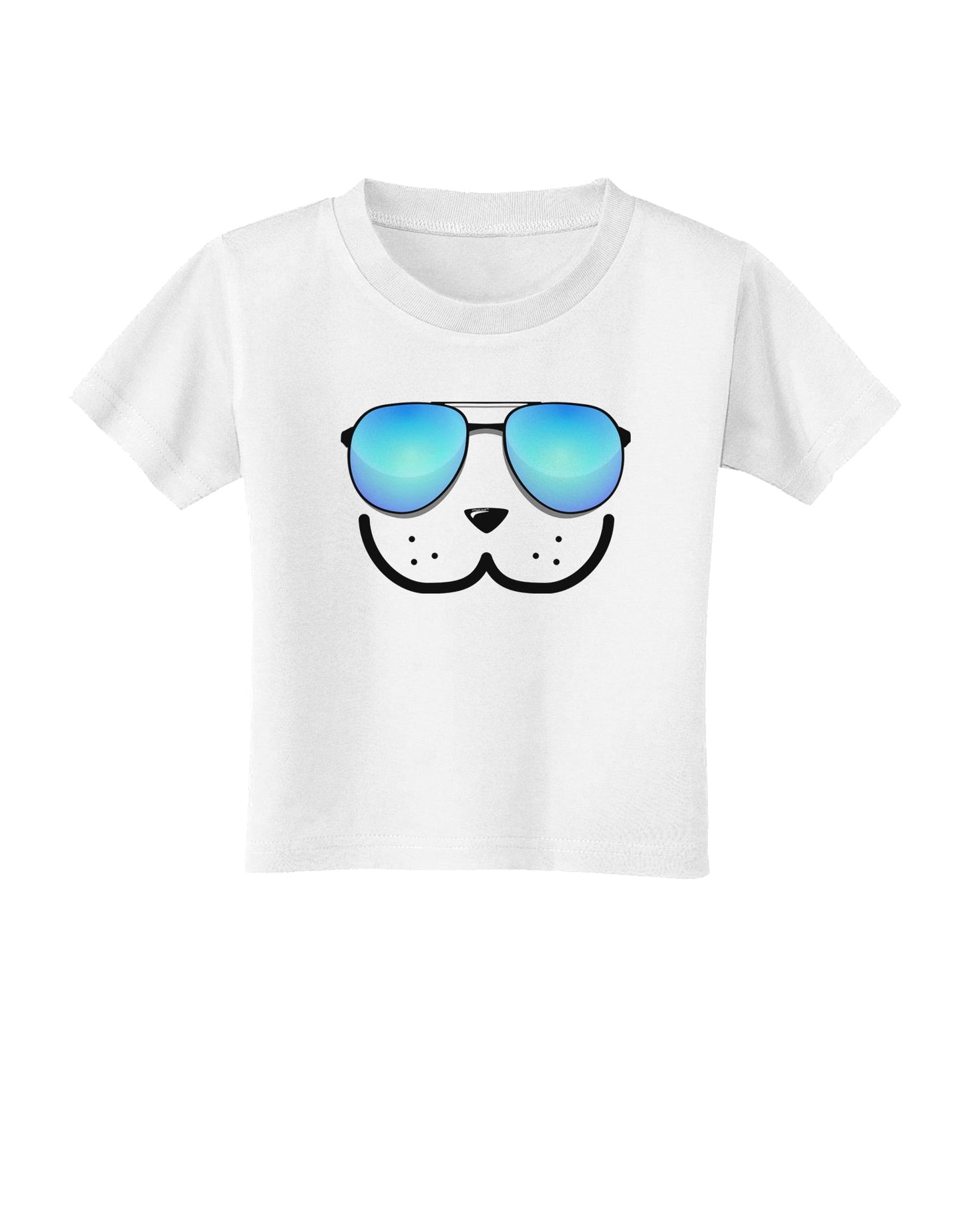 Kyu-T Face - Dewy Cool Sunglasses Toddler T-Shirt-Toddler T-Shirt-TooLoud-White-2T-Davson Sales