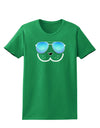 Kyu-T Face - Dewy Cool Sunglasses Womens Dark T-Shirt-TooLoud-Kelly-Green-X-Small-Davson Sales