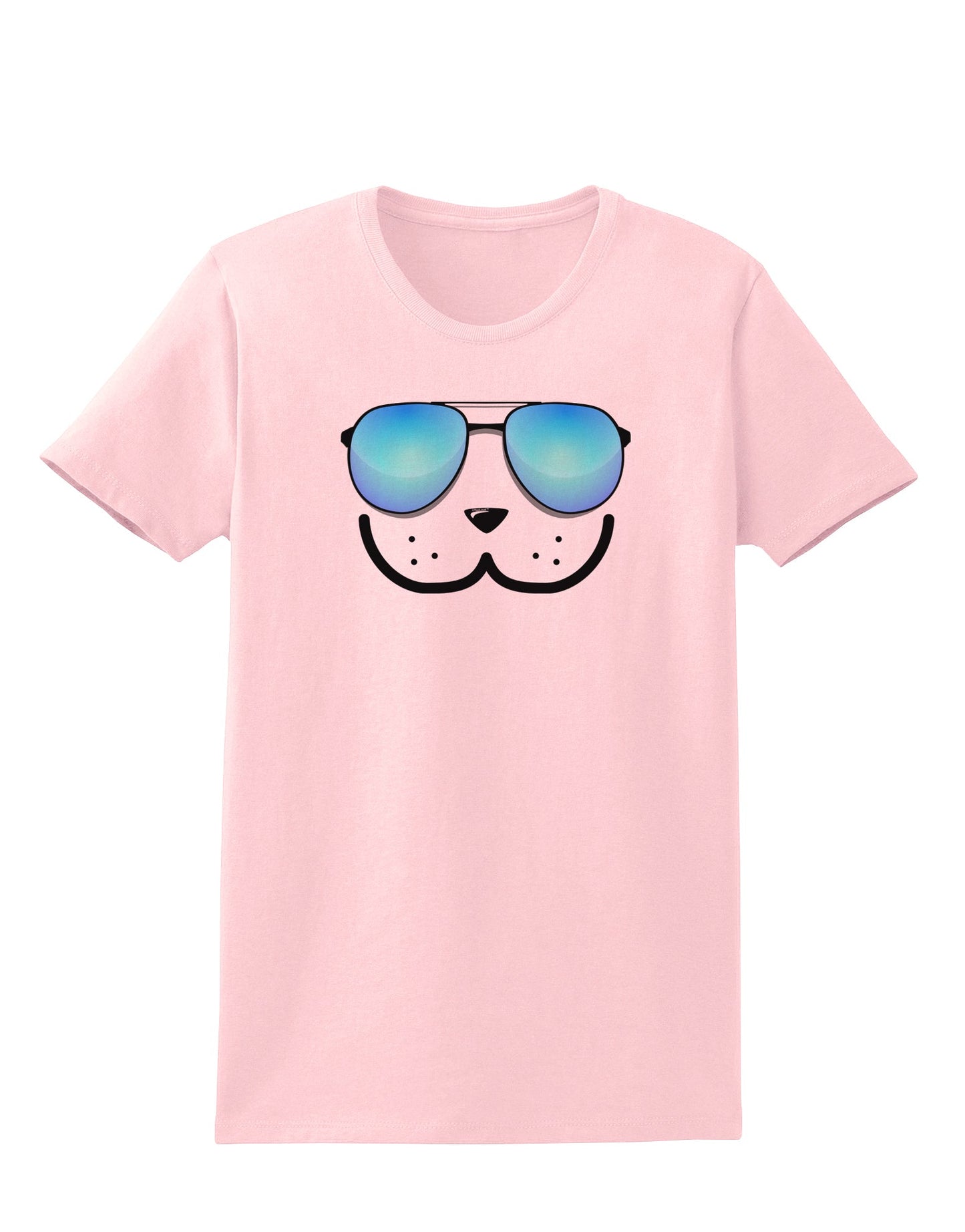 Kyu-T Face - Dewy Cool Sunglasses Womens T-Shirt-Womens T-Shirt-TooLoud-PalePink-X-Small-Davson Sales