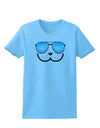 Kyu-T Face - Dewy Cool Sunglasses Womens T-Shirt-Womens T-Shirt-TooLoud-Aquatic-Blue-X-Small-Davson Sales