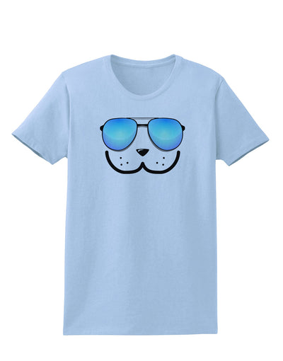 Kyu-T Face - Dewy Cool Sunglasses Womens T-Shirt-Womens T-Shirt-TooLoud-Light-Blue-X-Small-Davson Sales