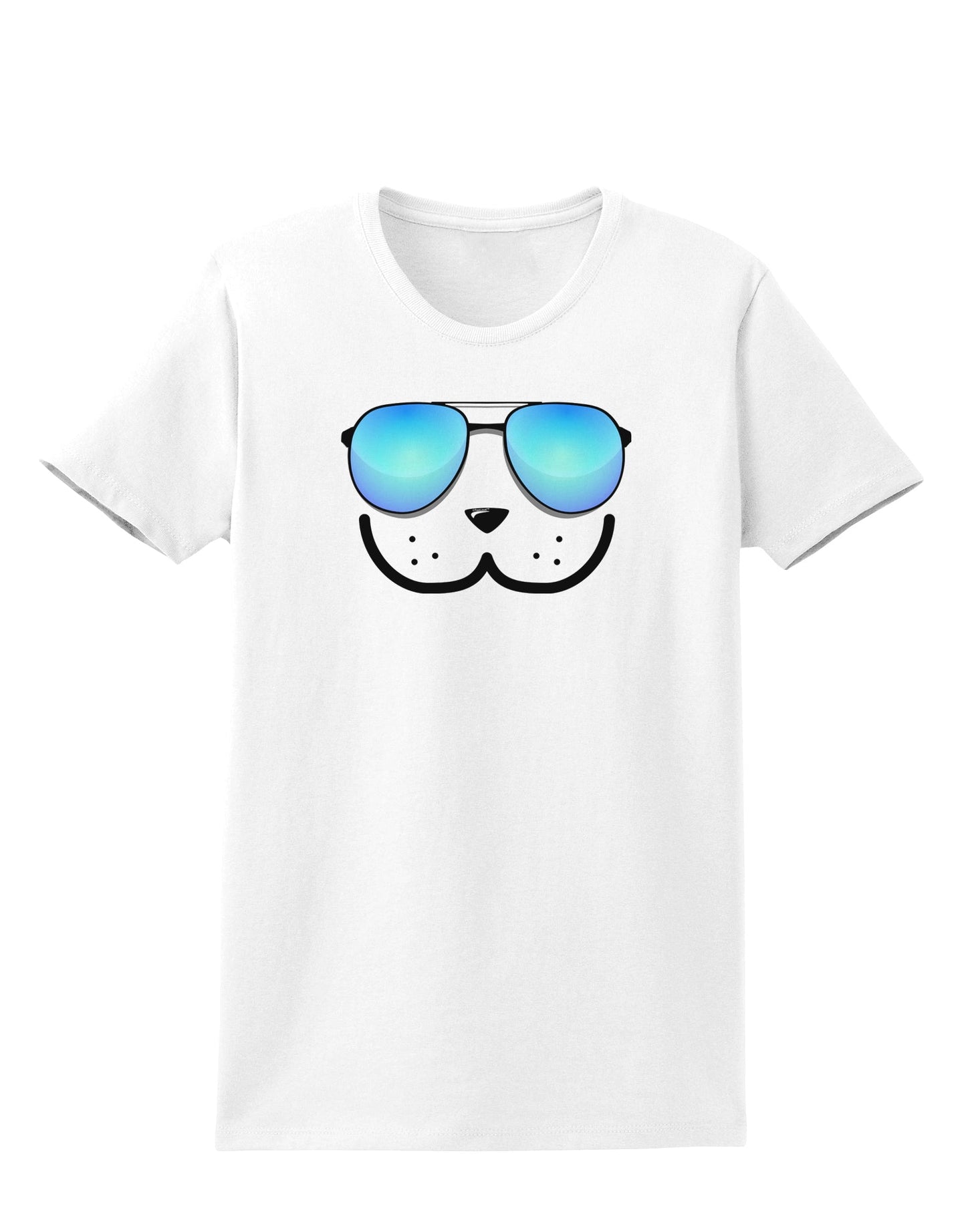 Kyu-T Face - Dewy Cool Sunglasses Womens T-Shirt-Womens T-Shirt-TooLoud-White-X-Small-Davson Sales
