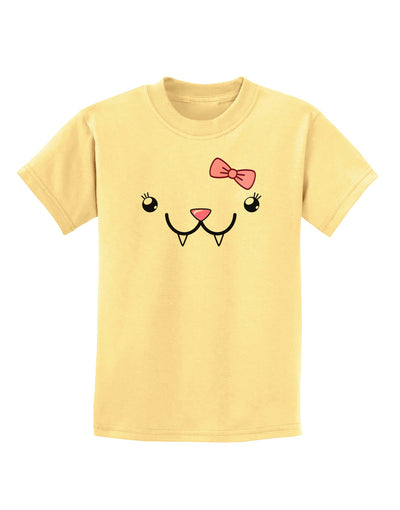 Kyu-T Face - Fangie Cute Girl Vampire Bat Childrens T-Shirt-Childrens T-Shirt-TooLoud-Daffodil-Yellow-X-Small-Davson Sales