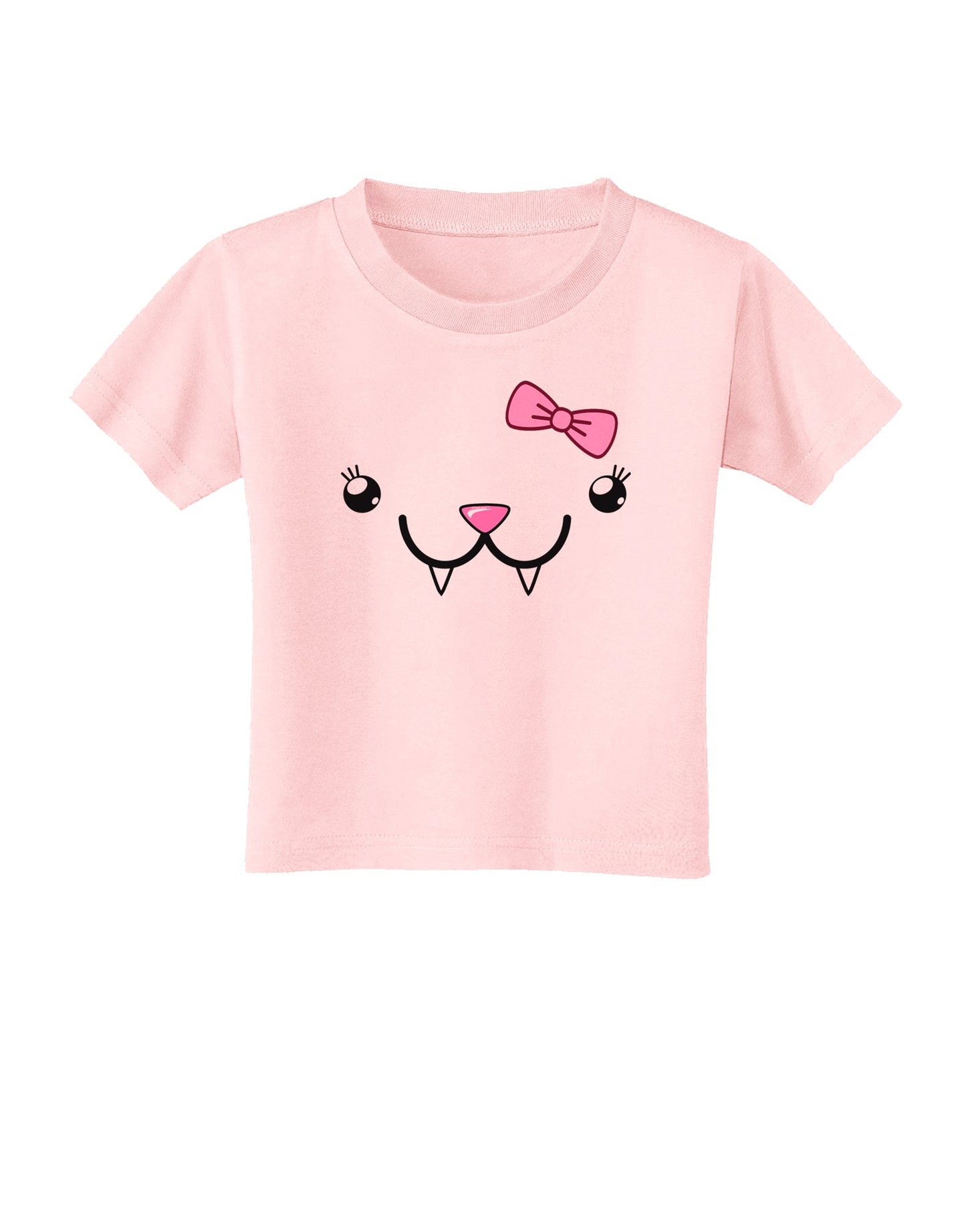 Kyu-T Face - Fangie Cute Girl Vampire Bat Toddler T-Shirt-Toddler T-Shirt-TooLoud-Light-Pink-2T-Davson Sales