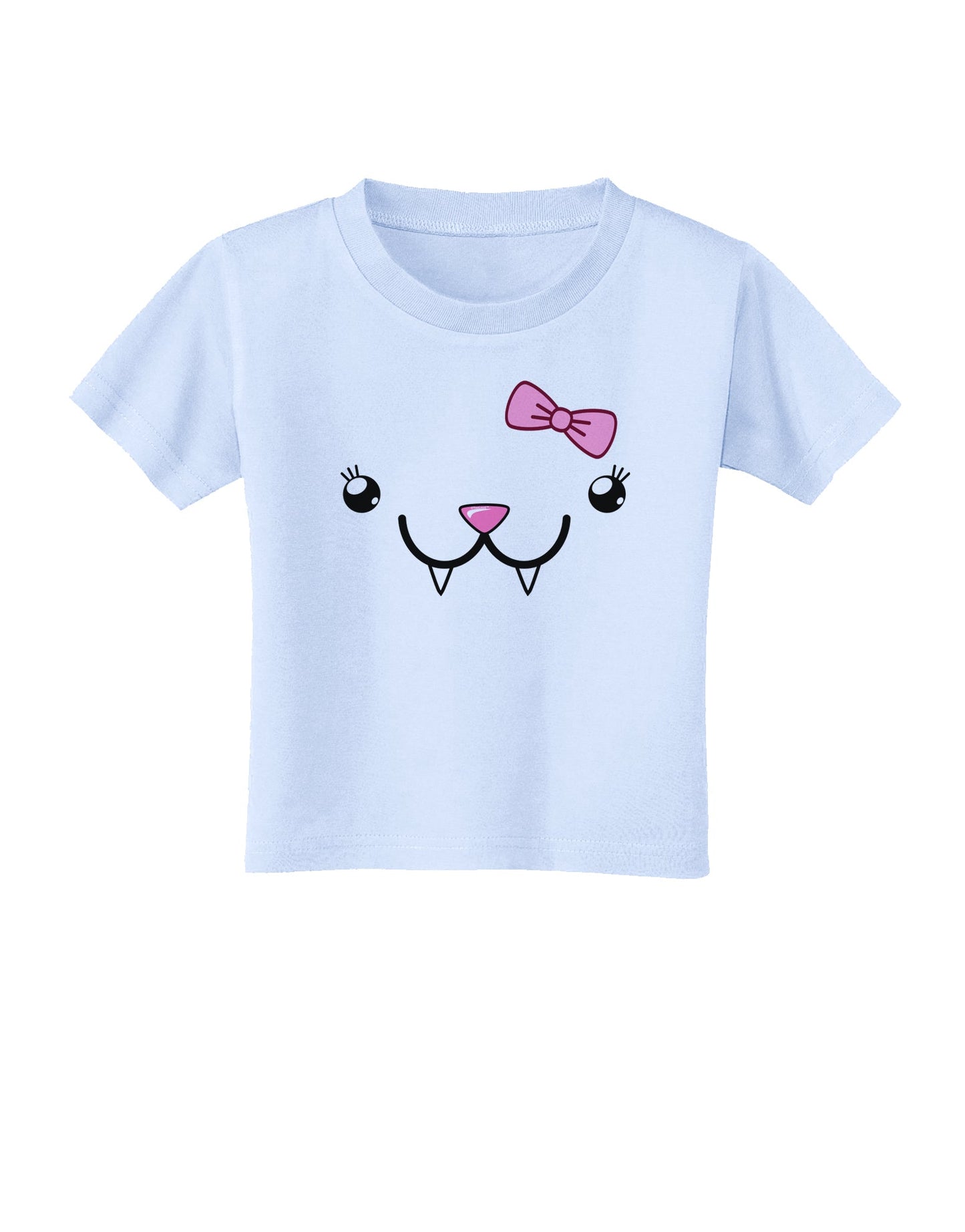 Kyu-T Face - Fangie Cute Girl Vampire Bat Toddler T-Shirt-Toddler T-Shirt-TooLoud-Light-Blue-2T-Davson Sales