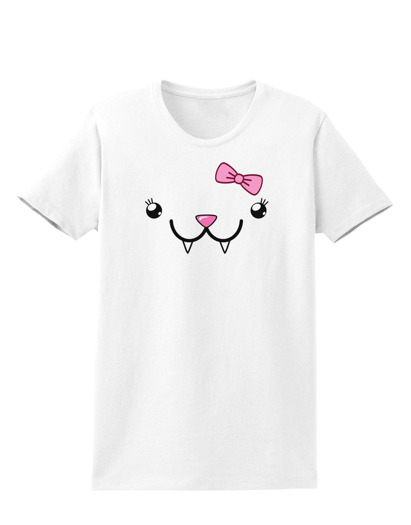 Kyu-T Face - Fangie Cute Girl Vampire Bat Womens T-Shirt-Womens T-Shirt-TooLoud-White-X-Small-Davson Sales