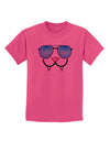 Kyu-T Face - Fangs Cool Sunglasses Childrens T-Shirt-Childrens T-Shirt-TooLoud-Sangria-X-Small-Davson Sales