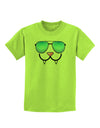 Kyu-T Face - Fangs Cool Sunglasses Childrens T-Shirt-Childrens T-Shirt-TooLoud-Lime-Green-X-Small-Davson Sales