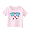 Kyu-T Face - Fangs Cool Sunglasses Infant T-Shirt-Infant T-Shirt-TooLoud-Light-Pink-06-Months-Davson Sales