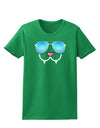 Kyu-T Face - Fangs Cool Sunglasses Womens Dark T-Shirt-TooLoud-Kelly-Green-X-Small-Davson Sales