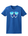 Kyu-T Face - Fangs Cool Sunglasses Womens Dark T-Shirt-TooLoud-Royal-Blue-X-Small-Davson Sales