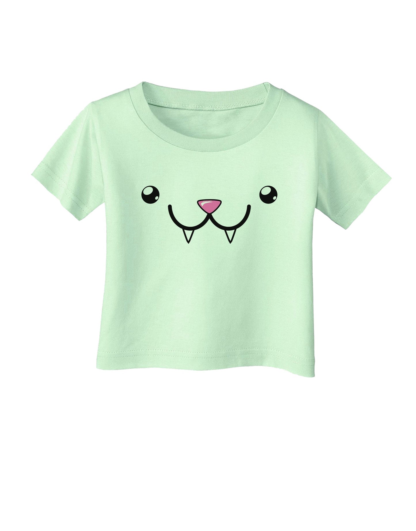 Kyu-T Face - Fangs the Vampire Bat Infant T-Shirt-Infant T-Shirt-TooLoud-Light-Green-06-Months-Davson Sales