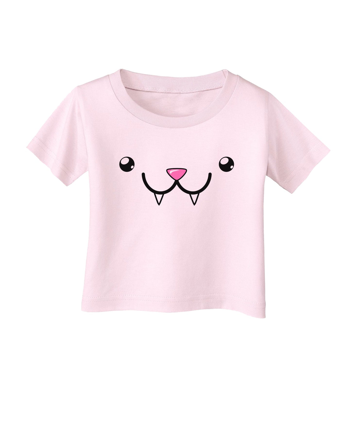 Kyu-T Face - Fangs the Vampire Bat Infant T-Shirt-Infant T-Shirt-TooLoud-Light-Pink-06-Months-Davson Sales