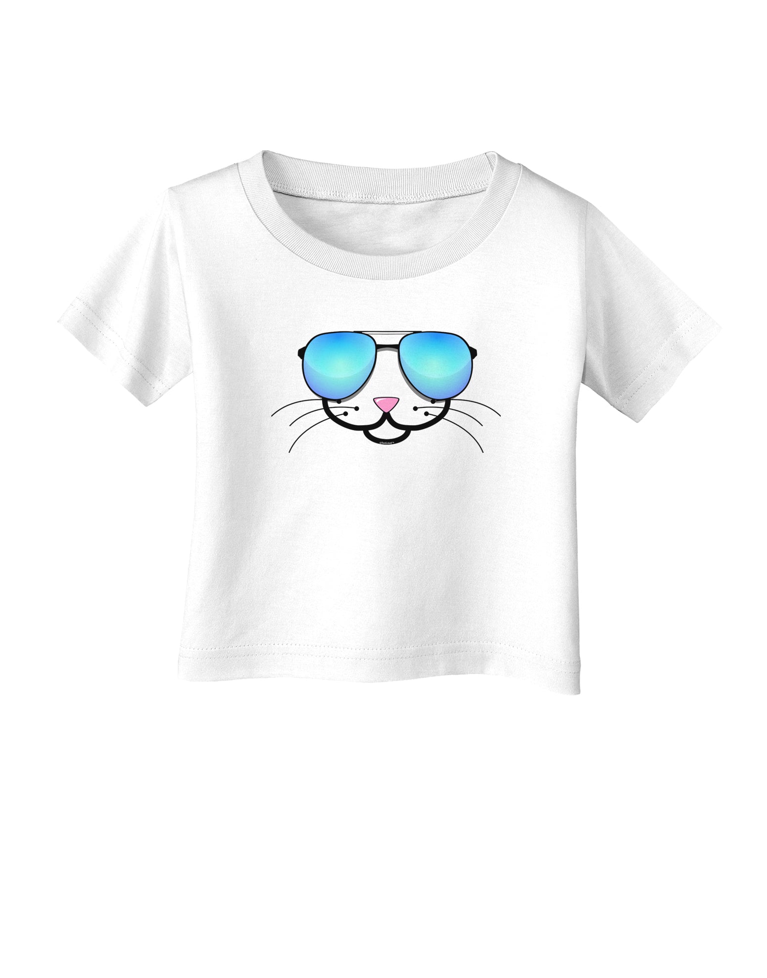 Kyu-T Face - Kattia Cool Sunglasses Infant T-Shirt-Infant T-Shirt-TooLoud-White-06-Months-Davson Sales