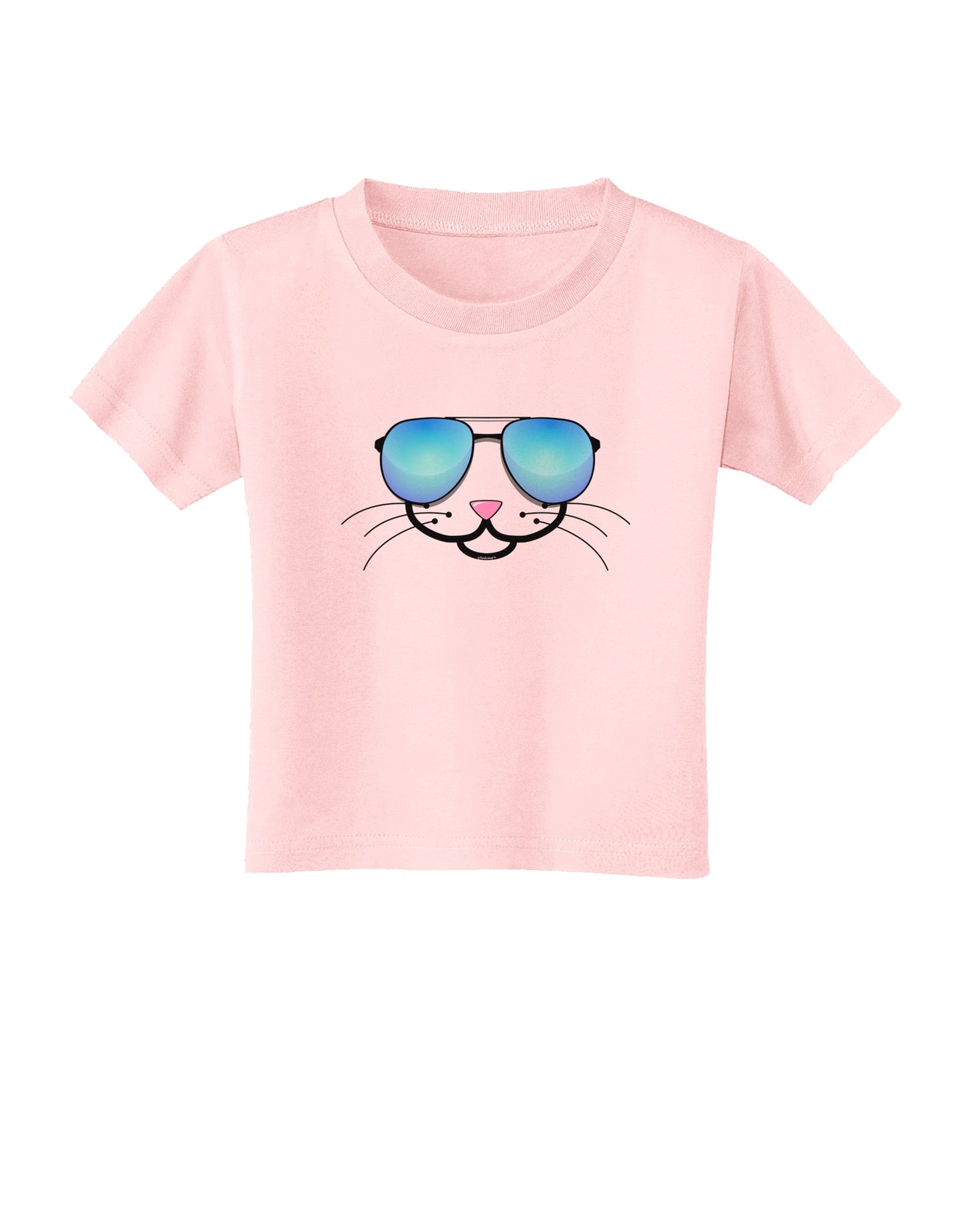 Kyu-T Face - Kattia Cool Sunglasses Toddler T-Shirt-Toddler T-Shirt-TooLoud-Light-Pink-2T-Davson Sales