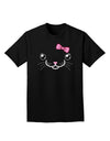 Kyu-T Face - Kattia Cute Girl Cat Adult Dark T-Shirt-Mens T-Shirt-TooLoud-Black-Small-Davson Sales