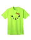 Kyu-T Face - Kattia Cute Girl Cat Adult T-Shirt: A Charming Addition to Your Wardrobe-Mens T-shirts-TooLoud-Neon-Green-Small-Davson Sales