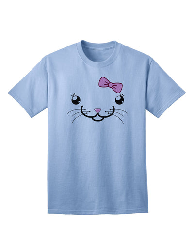 Kyu-T Face - Kattia Cute Girl Cat Adult T-Shirt: A Charming Addition to Your Wardrobe-Mens T-shirts-TooLoud-Light-Blue-Small-Davson Sales