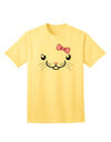 Kyu-T Face - Kattia Cute Girl Cat Adult T-Shirt: A Charming Addition to Your Wardrobe-Mens T-shirts-TooLoud-Yellow-Small-Davson Sales