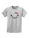 Kyu-T Face - Kattia Cute Girl Cat Childrens T-Shirt-Childrens T-Shirt-TooLoud-AshGray-X-Small-Davson Sales