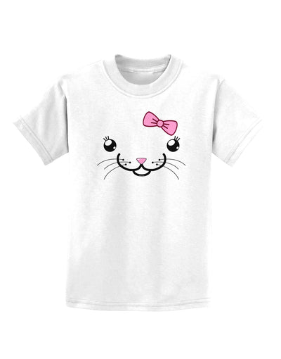 Kyu-T Face - Kattia Cute Girl Cat Childrens T-Shirt-Childrens T-Shirt-TooLoud-White-X-Small-Davson Sales