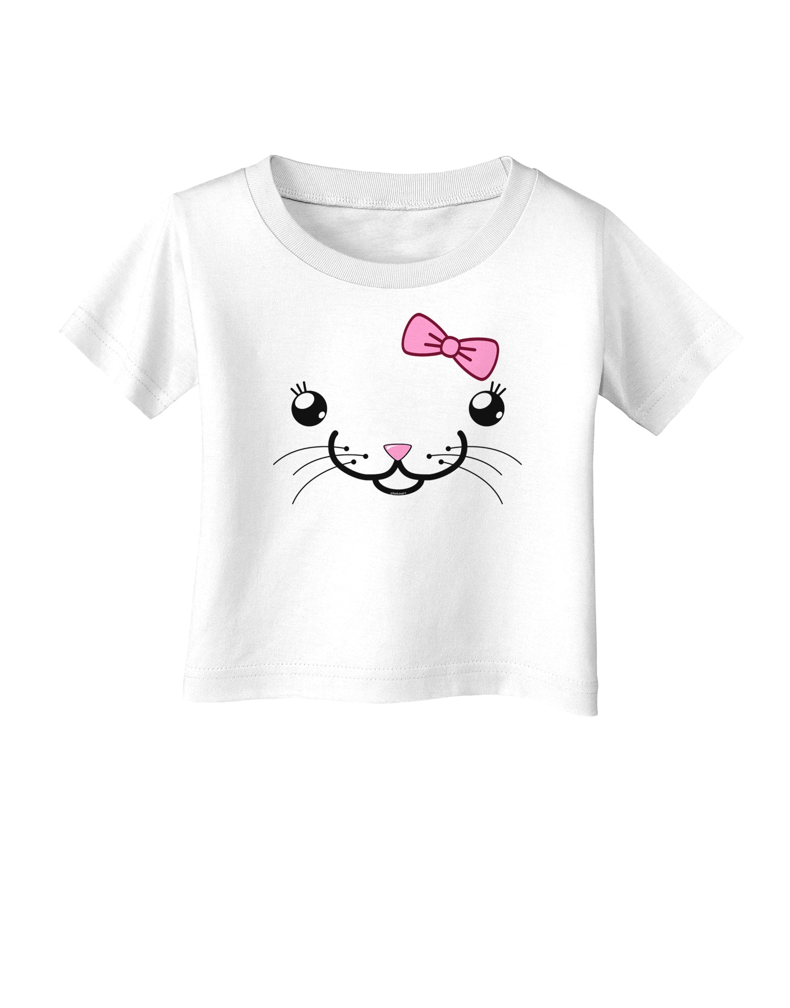 Kyu-T Face - Kattia Cute Girl Cat Infant T-Shirt-Infant T-Shirt-TooLoud-White-06-Months-Davson Sales