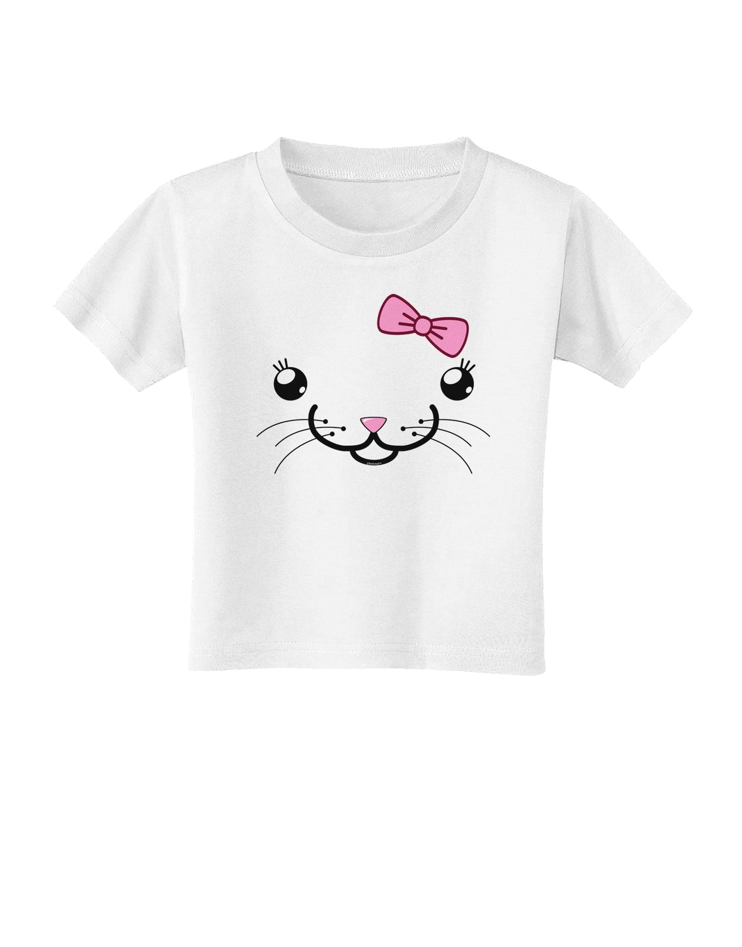 Kyu-T Face - Kattia Cute Girl Cat Toddler T-Shirt-Toddler T-Shirt-TooLoud-White-2T-Davson Sales
