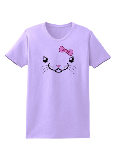 Kyu-T Face - Kattia Cute Girl Cat Womens T-Shirt-Womens T-Shirt-TooLoud-Lavender-X-Small-Davson Sales