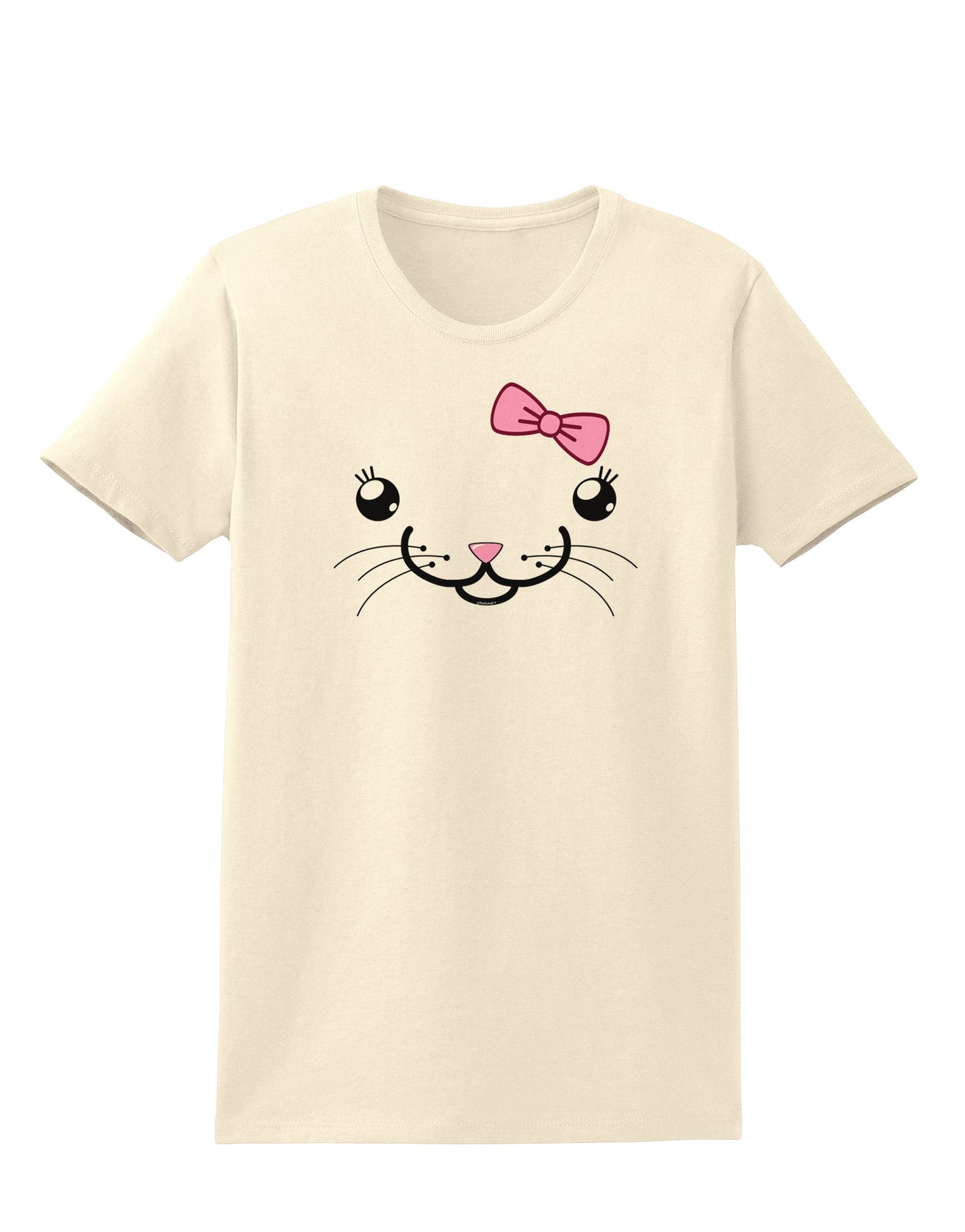 Kyu-T Face - Kattia Cute Girl Cat Womens T-Shirt-Womens T-Shirt-TooLoud-Natural-X-Small-Davson Sales