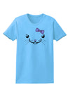 Kyu-T Face - Kattia Cute Girl Cat Womens T-Shirt-Womens T-Shirt-TooLoud-Aquatic-Blue-X-Small-Davson Sales