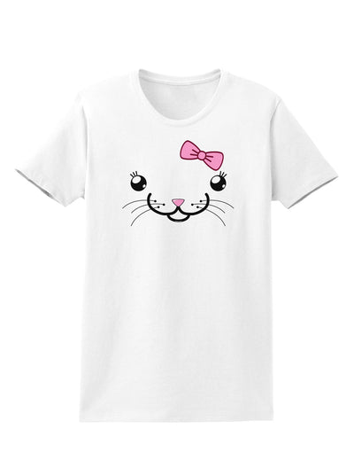 Kyu-T Face - Kattia Cute Girl Cat Womens T-Shirt-Womens T-Shirt-TooLoud-White-X-Small-Davson Sales