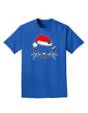 Kyu-T Face Kattia Santa Hat Girl Cat Adult Dark T-Shirt-Mens T-Shirt-TooLoud-Royal-Blue-Small-Davson Sales