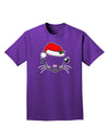 Kyu-T Face Kattia Santa Hat Girl Cat Adult Dark T-Shirt-Mens T-Shirt-TooLoud-Purple-Small-Davson Sales