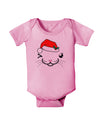 Kyu-T Face Kattia Santa Hat Girl Cat Baby Romper Bodysuit-Baby Romper-TooLoud-Light-Pink-06-Months-Davson Sales