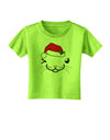 Kyu-T Face Kattia Santa Hat Girl Cat Toddler T-Shirt-Toddler T-Shirt-TooLoud-Lime-Green-2T-Davson Sales