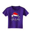 Kyu-T Face Kattia Santa Hat Girl Cat Toddler T-Shirt Dark-Toddler T-Shirt-TooLoud-Purple-2T-Davson Sales