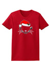 Kyu-T Face Kattia Santa Hat Girl Cat Womens Dark T-Shirt-TooLoud-Red-X-Small-Davson Sales