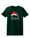 Kyu-T Face Kattia Santa Hat Girl Cat Womens Dark T-Shirt-TooLoud-Forest-Green-Small-Davson Sales