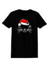 Kyu-T Face Kattia Santa Hat Girl Cat Womens Dark T-Shirt-TooLoud-Black-X-Small-Davson Sales