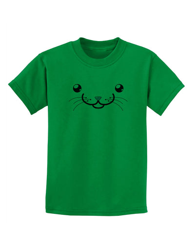 Kyu-T Face - Kattia the kitty cat Childrens T-Shirt-Childrens T-Shirt-TooLoud-Kelly-Green-X-Small-Davson Sales