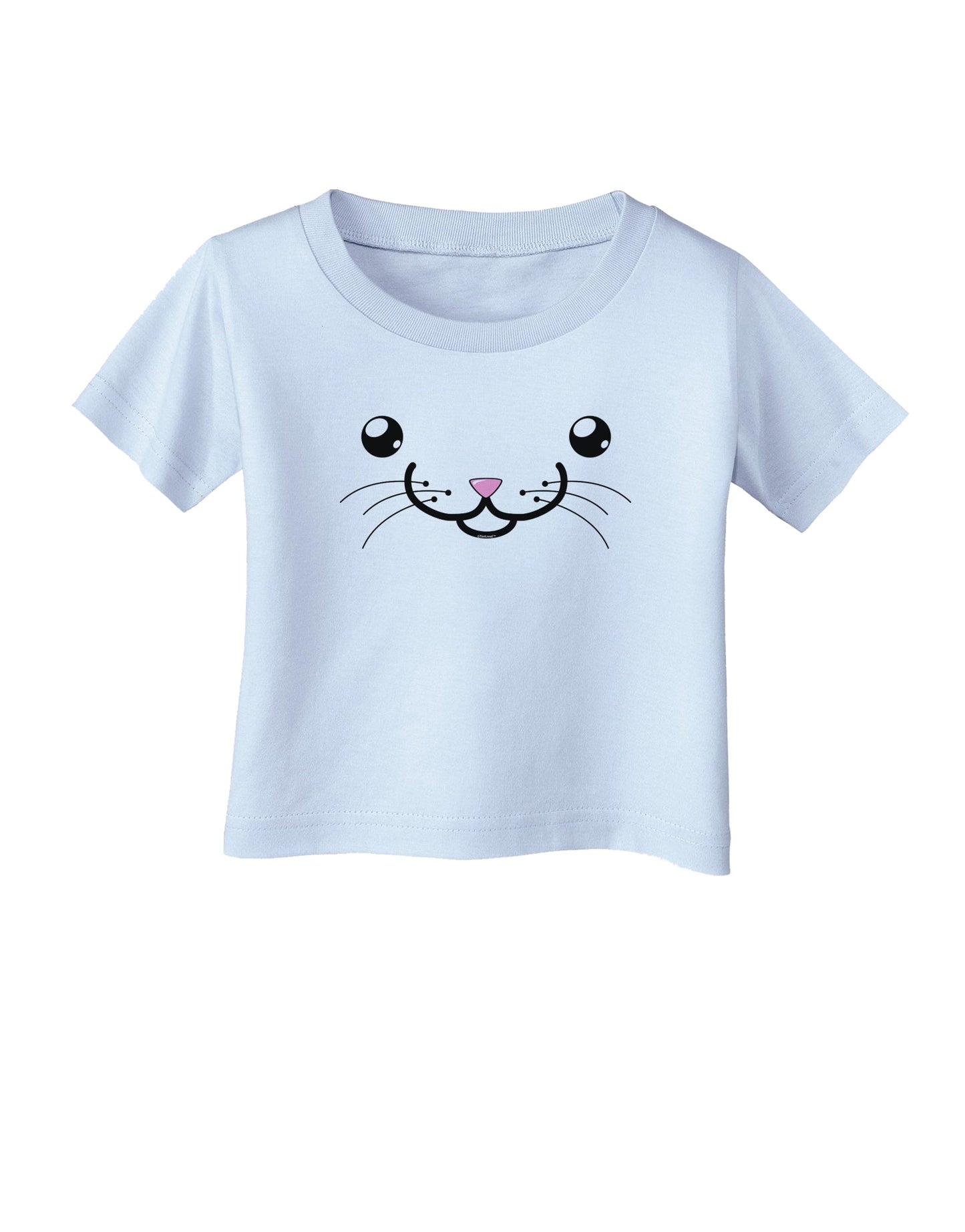 Kyu-T Face - Kattia the kitty cat Infant T-Shirt-Infant T-Shirt-TooLoud-Light-Blue-06-Months-Davson Sales