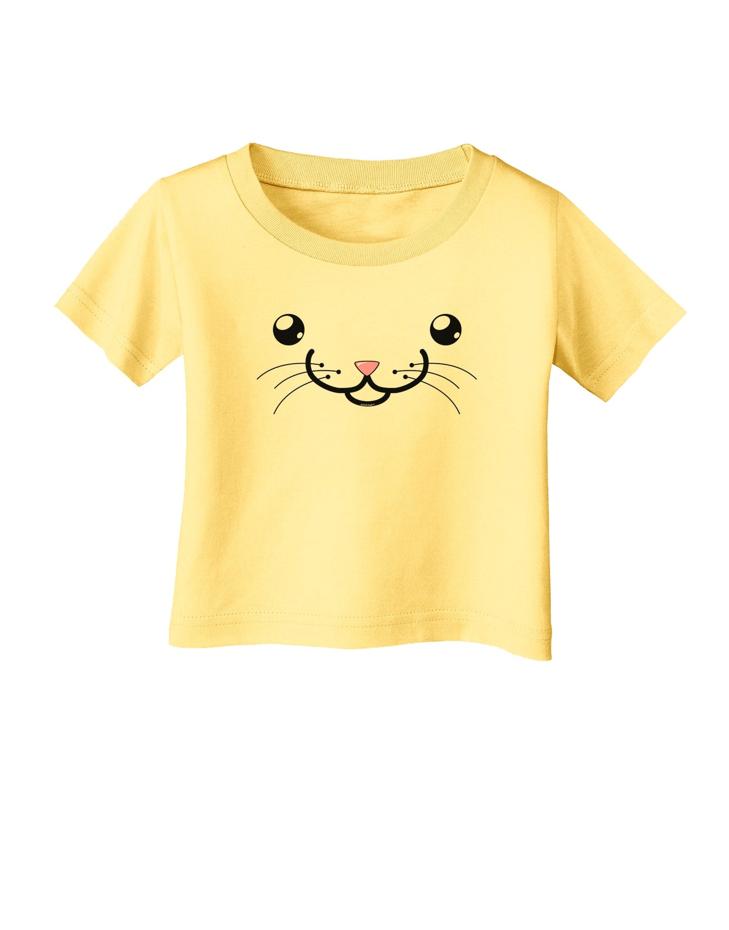 Kyu-T Face - Kattia the kitty cat Infant T-Shirt-Infant T-Shirt-TooLoud-Daffodil-Yellow-06-Months-Davson Sales