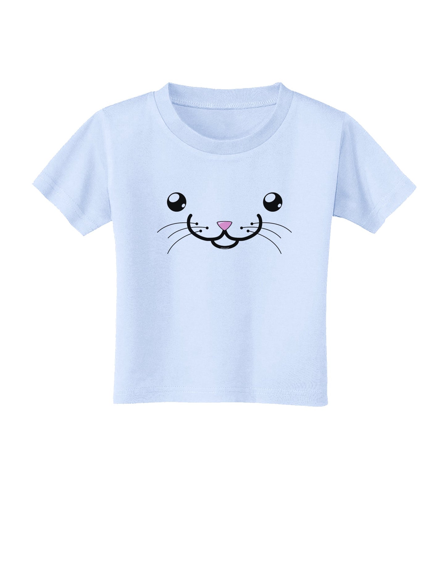 Kyu-T Face - Kattia the kitty cat Toddler T-Shirt-Toddler T-Shirt-TooLoud-Light-Blue-2T-Davson Sales