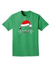 Kyu-T Face Kattio Santa Hat Boy Cat Adult Dark T-Shirt-Mens T-Shirt-TooLoud-Kelly-Green-Small-Davson Sales